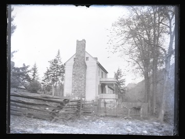 Side view of home, likely located in Franklin, W. Va.