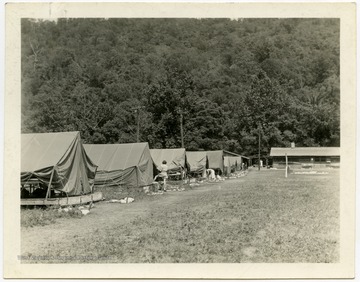 From reverse: "Camp View - Dining Room & Tents"