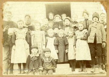 Cortland School.  First row, second from the right is Carrie Harper Harman.