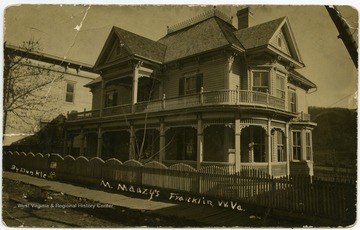 Mauzy house, home of Michael and Leila Harper Mauzy. House burned in fire in 1920s.