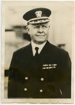 Captain Thomas J. Senn, U.S.N. commanding officer of the West Virginia which was commissioned on December 1, 1923 at the Norfolk Navy Yard.