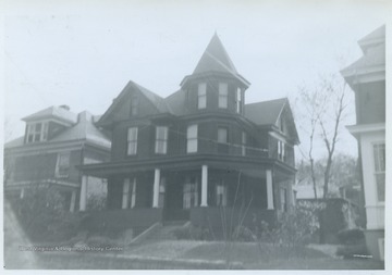 Parsons House, Wilson Avenue, Morgantown, W. Va., ca. 1900.From the thesis of "The Influences of Nineteenth Century Architectural Styles on Morgantown Homes," call number NA7125.P481965.