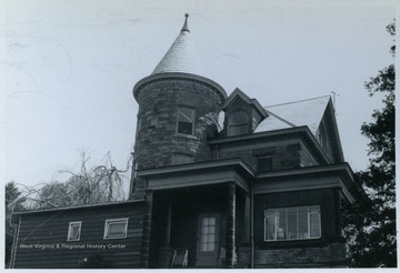 Wiles Castle, Grand Street, Morgantown, W. Va., built 1901-1902.From the thesis of "The Influences of Nineteenth Century Architectural Styles on Morgantown Homes," call number NA7125.P481965.