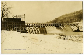 A view of the West Penn Power Dam in winter. 