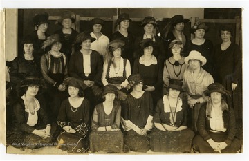 "Some of the hats made in the millinery class of Farmers' Week, January 1922."