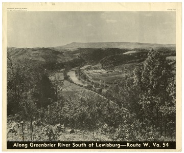 A bird's eye view of the Greenbrier River in Greenbrier County, W. Va.