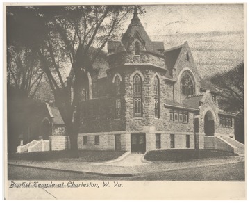This structure was the original Baptist Temple in Charleston on Morris Avenue. It was later replaced. 
