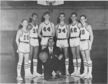 Coach Tom Kurczak seated in frontStanding left to right Willie Barker, Duane Lewis, Rick "Mouse" Morris, Harold "Swifty" Shaver, Robert Thompkins, and Tim Thorn