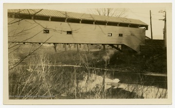 A view of the Barracksville Covered Bridge in Marion County, originally built in 1853 by Eli and Lemuel Chenoweth. 
