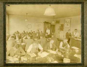 An early science class at WVU.