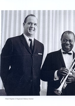 Rene Henry with Louis Armstrong in San Francisco.