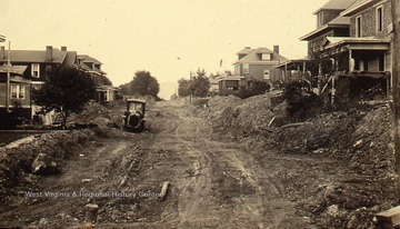 Taken in 1923. South High St. under construction.