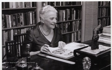 Pearl Buck at her study in her townhouse in Philadelphia. 