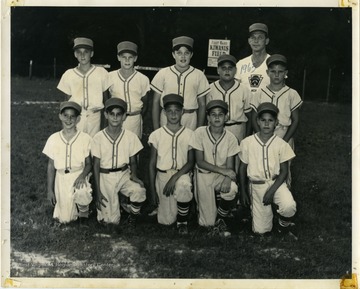 The 1963 Little League Ward Champs taking a picture at Kiwanis Field.