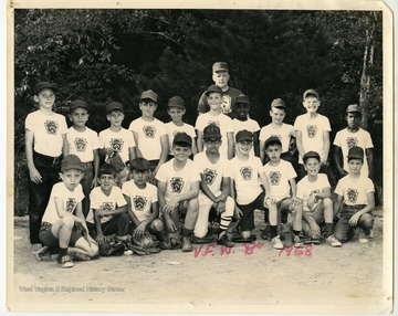 The members of the 1968 the "V.F.W" Little League "B" baseball team.