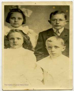 A picture of Dan, Ewell, Thelma, and Forrest Hatfield, the children of Dr. E.R. Hatfield.